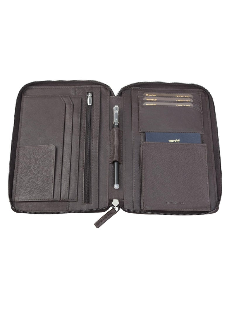 HORNBULL Leather Passport Holder, Brown  - Image 5