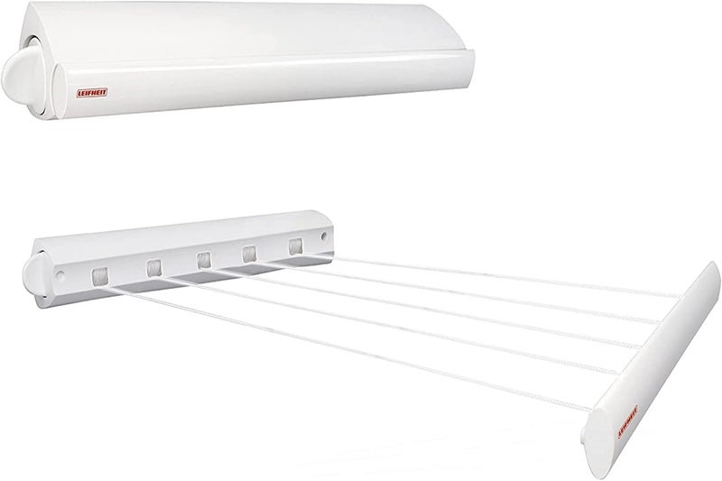 Leifheit Rollfix Plastic WallMounted Dryer White - Image 1