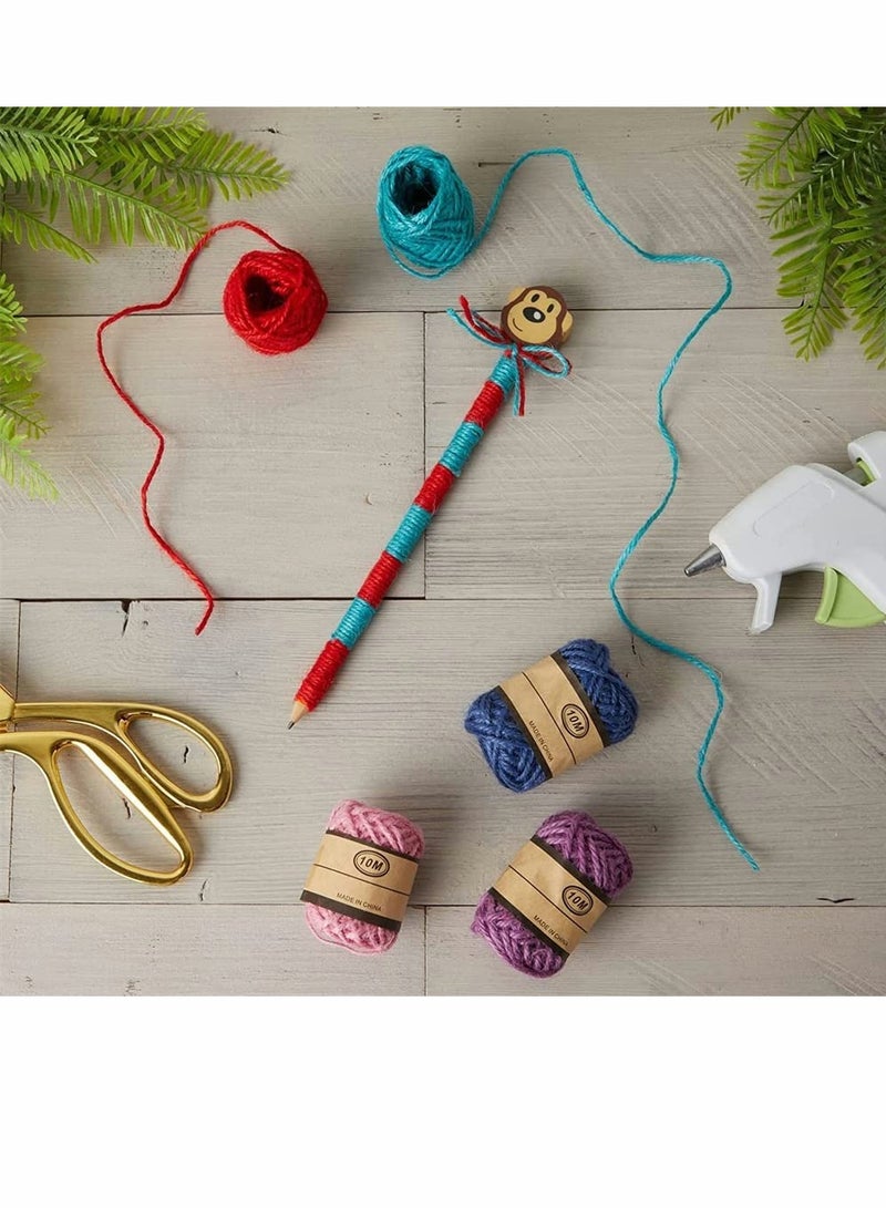SYOSI 8 Colors Thread Cord for Jewelry Making, Multi-Color Flax String Cord, Natural Twine Cord Rope String for Handmade Bracelets Keychains Craft Making Accessories (Colorful)  - Image 2