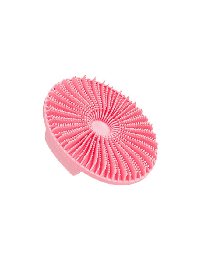 Silicone body scrub, gentle exfoliating shower and body brush, silicone loofah, bristles are easy to lather, long-lasting, more hygienic than traditional shower loofah, 1-pack, pink - Image 1