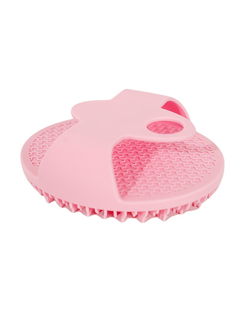 Silicone body scrub, gentle exfoliating shower and body brush, silicone loofah, bristles are easy to lather, long-lasting, more hygienic than traditional shower loofah, 1-pack, pink - Image 5