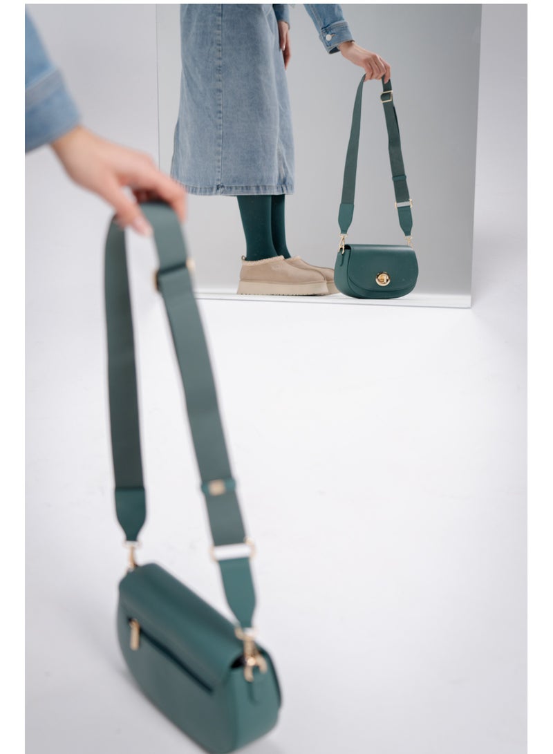 David Jones David Jones- Women's Leather Moon Bag model cm7104- The covered moon bag lock on- Safe and High Quality All season styled leather Cross body bag - Image 3