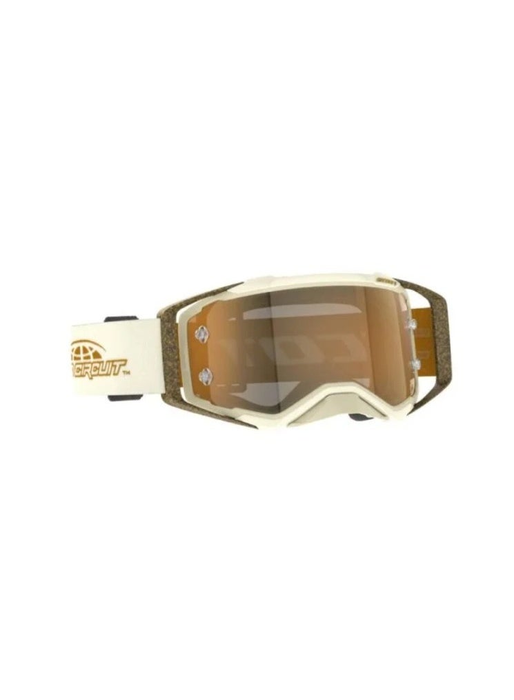 SCOTT GOGGLE PROSPECT PRO CIRCUIT AMP-BEIGE/BROWN/GOLD CHROME WORKS