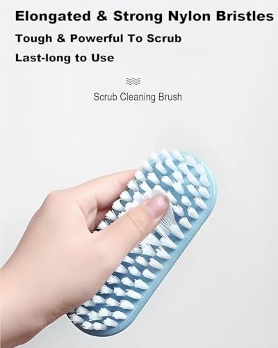 Ganganmax Scrub Brush for Cleaning-3 Pack Scrubbing Brushes Heavy Duty Multi-Purpose Household Cleaning Brush with Stiff Bristles Comfort Grip Scrubber Cleaner Brush for Bathtub Sink Carpet Floor & More - Image 5