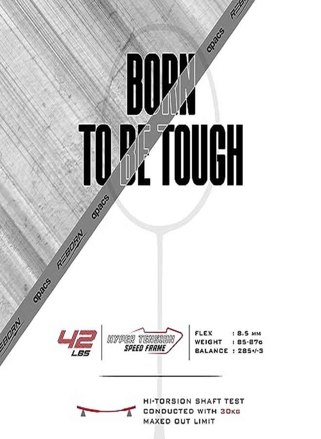 Apacs Finapi 232 Reborn (Unstrung, 42 LBS Mega Tension, World's Toughest Frame) Power Series Badminton Racket | Made with 100% Japanese Ultra Graphite Badminton Racquet with Full Cover (White) - Image 3