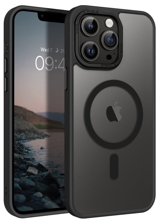 Generic - iPhone 12 Pro Max Magnetic MagSafe Case,【Full Shockproof Protection】Translucent Matte Back, Slim Phone Cover with Strong Magnet for Apple 12 Pro Max (2020)(Black) - Image 1
