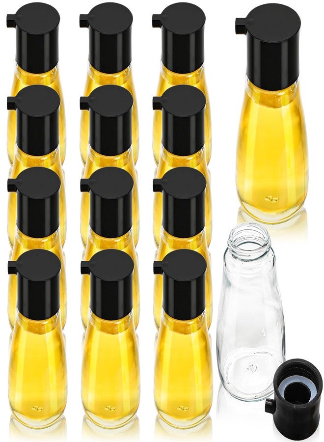ELFULLY 12 Pack Soy Sauce Dispenser Bottle, 6 OZ Glass Leakproof Olive Oil Cruet, Small Clear Vinegar Dispensing Bottle, Non Drip Cooking Oil Container for BBQ Seasoning Kitchen Frying Picnic - Image 5