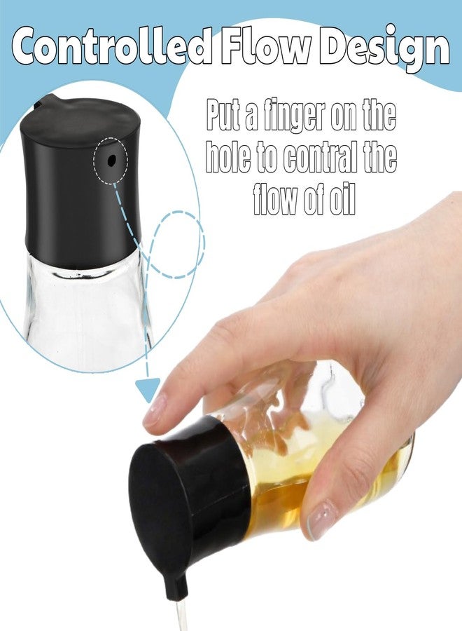ELFULLY 12 Pack Soy Sauce Dispenser Bottle, 6 OZ Glass Leakproof Olive Oil Cruet, Small Clear Vinegar Dispensing Bottle, Non Drip Cooking Oil Container for BBQ Seasoning Kitchen Frying Picnic - Image 3