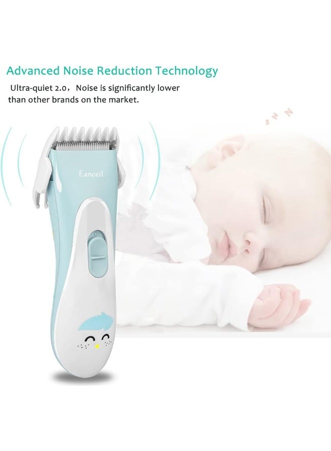 Eanceil Baby Hair Clippers, Ceramic Blade Electric Kids Hair Trimmer, Ultra-Quiet Cordless Rechargeable Waterproof Haircut Kit for Kids & Adult - Image 4