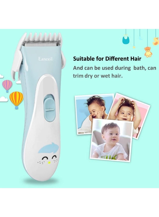 Eanceil Baby Hair Clippers, Ceramic Blade Electric Kids Hair Trimmer, Ultra-Quiet Cordless Rechargeable Waterproof Haircut Kit for Kids & Adult - Image 2