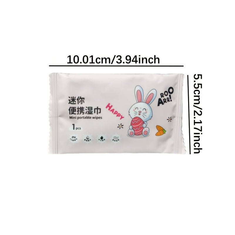 11pcs Cartoon Portable Wet Wipes Individually Packed For Travel Camping And Outings Random Colors And Styles Disposable - Image 3