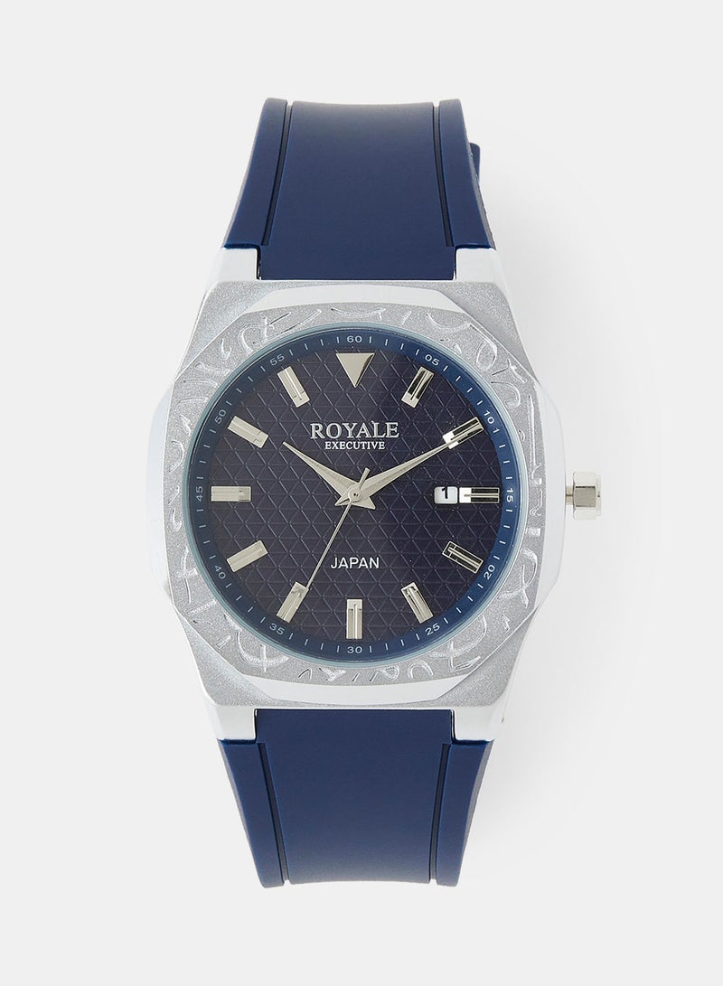 Royale Mega Round Shape Analog Wrist Watch RE222/2 - 40mm - Black - Image 1