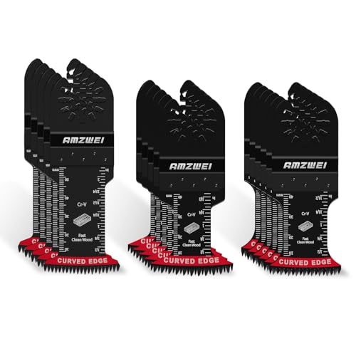 AMZWEI 16PCS Japanese Teeth Oscillating Tool Blade, CRV Extra Long Multi Tool Blade Kits for Wood Clean Cutting, Universal Oscillating Saw Blades Fit Dewalt Bosch Milwaukee Ryobi - Image 1