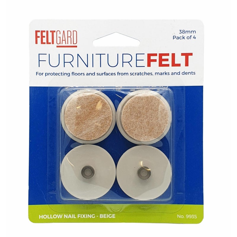 Shepherd Hardware 9935 112Inch Felt Nail On Furniture Pads 4PackBeige
