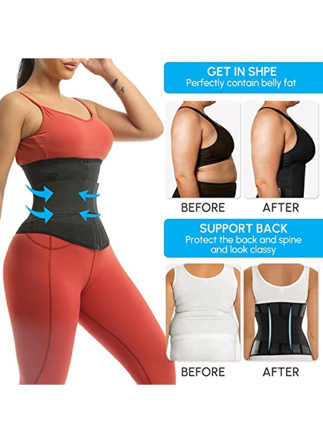 Rock Pow - Waist Trainer for Women, Detachable Plus Size Adjust Tummy Wraps Band for Stomach Body Trimmer Waist Training - Image 1