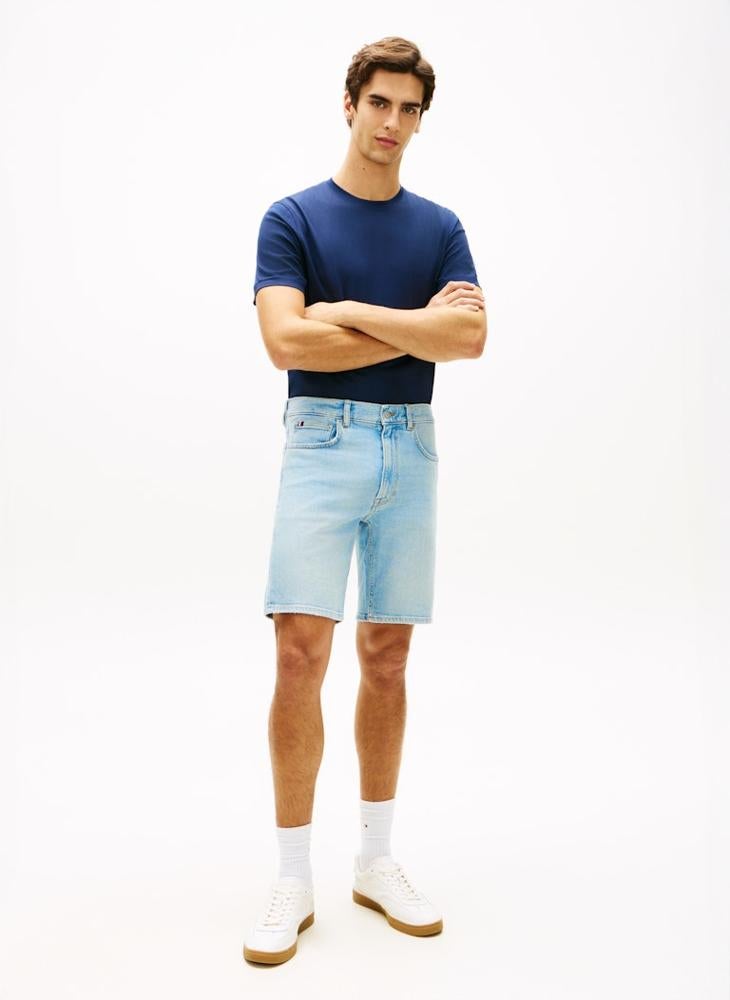 TOMMY HILFIGER Denton Faded Straight Leg Denim Shorts - Image 4