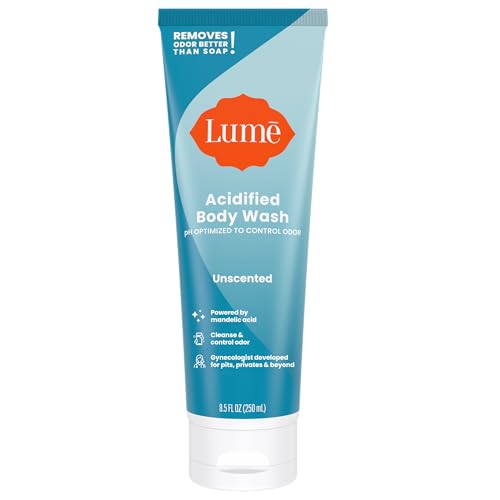 Lume Acidified Body Wash 24 Hour Odor Control Removes Odor Better than Soap Moisturizing Formula Formulated Without SLS or Parabens OBGYN Developed 85 ounce Unscented - Image 1