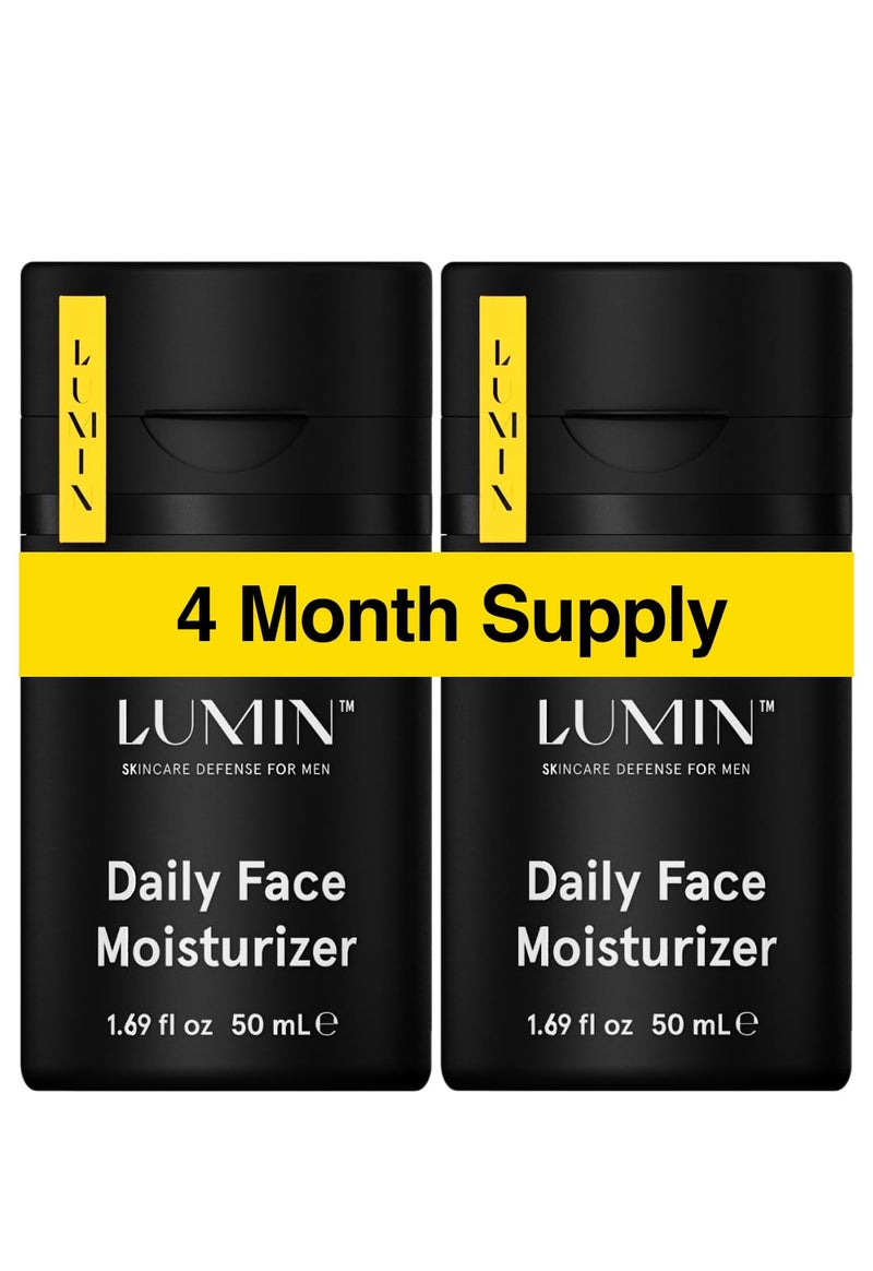 LUMIN Lumin - Daily Face Moisturizer for Men - with niacinamide, Mens Face Lotion, Mens Skin Care, Ideal for normal & combination skin, 50ml, 2-Pack - Image 1