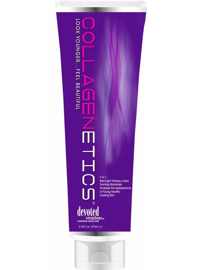 Devoted Creations Collagenetics 2-in-1 Red Light Therapy Prep & Tanning Lotion - 9 oz. - Image 1