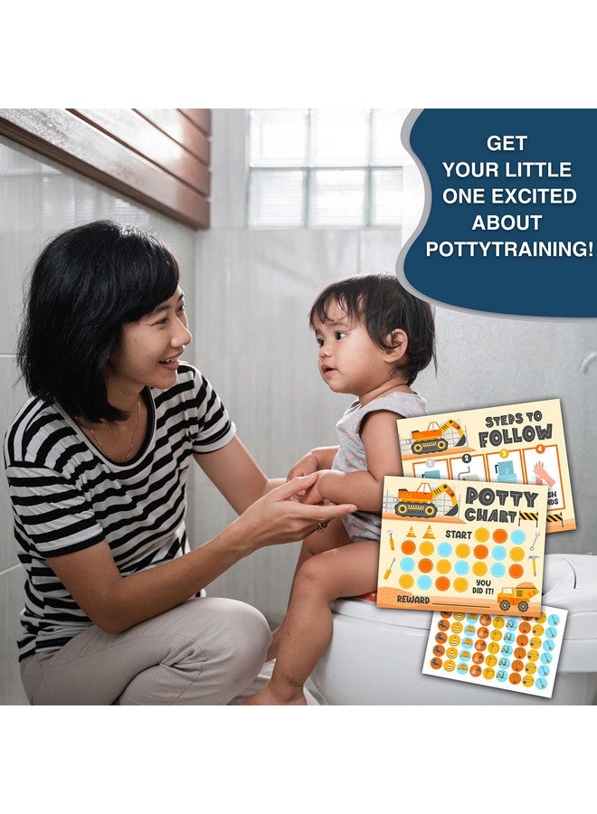 Foosproea Construction Potty Training Reward Chart with Stickers, Dump Truck Themed Behavior Chart for Kids, Toilet Training Chart for Boys Girls (08) - Image 5
