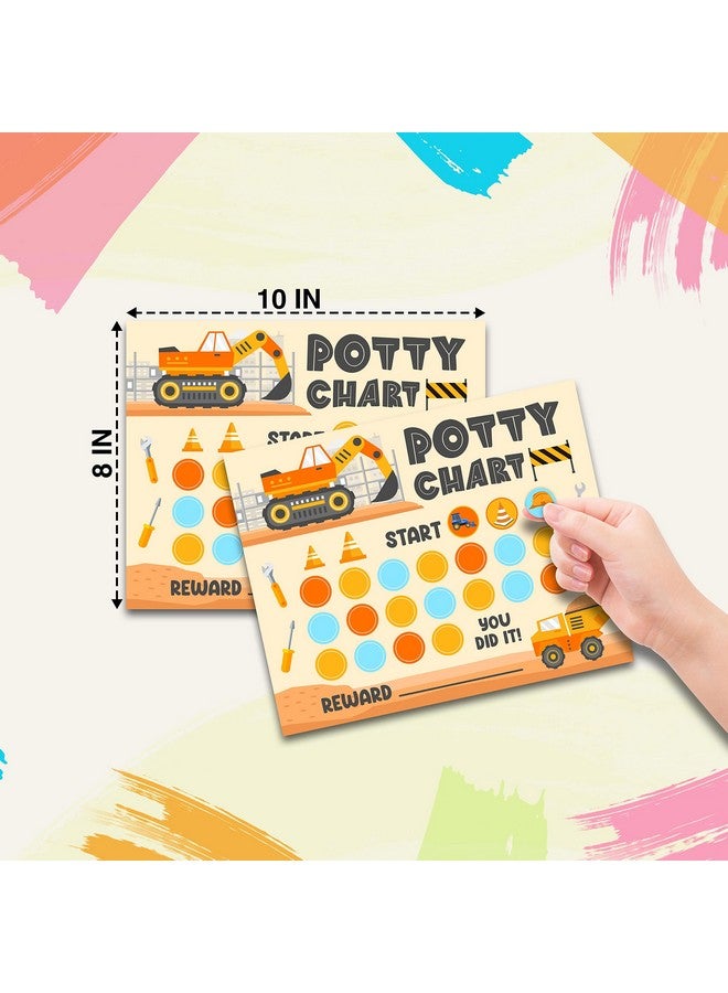 Foosproea Construction Potty Training Reward Chart with Stickers, Dump Truck Themed Behavior Chart for Kids, Toilet Training Chart for Boys Girls (08) - Image 3