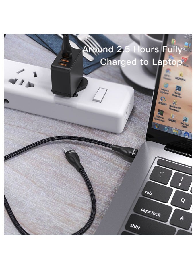 CA88 Max 100W Super fast charging 2 in 1 Type-C to USB C data cable for laptop tablet mobile phone