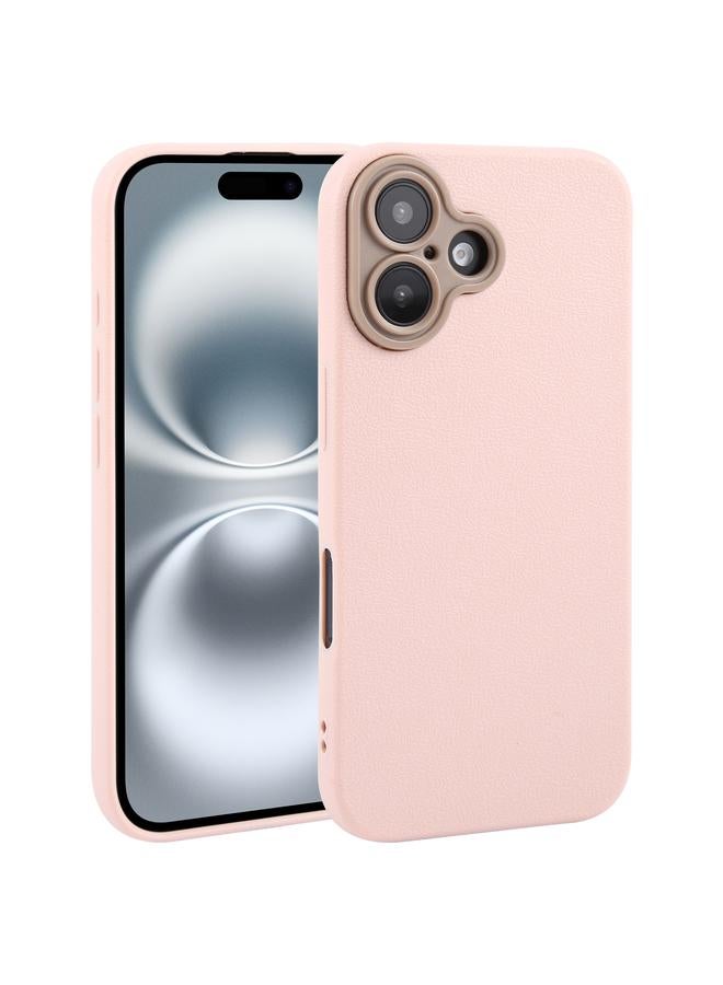 S-TOP Case For iPhone 16 Plain Imitation Leather Back Cover Phone Case - Image 1