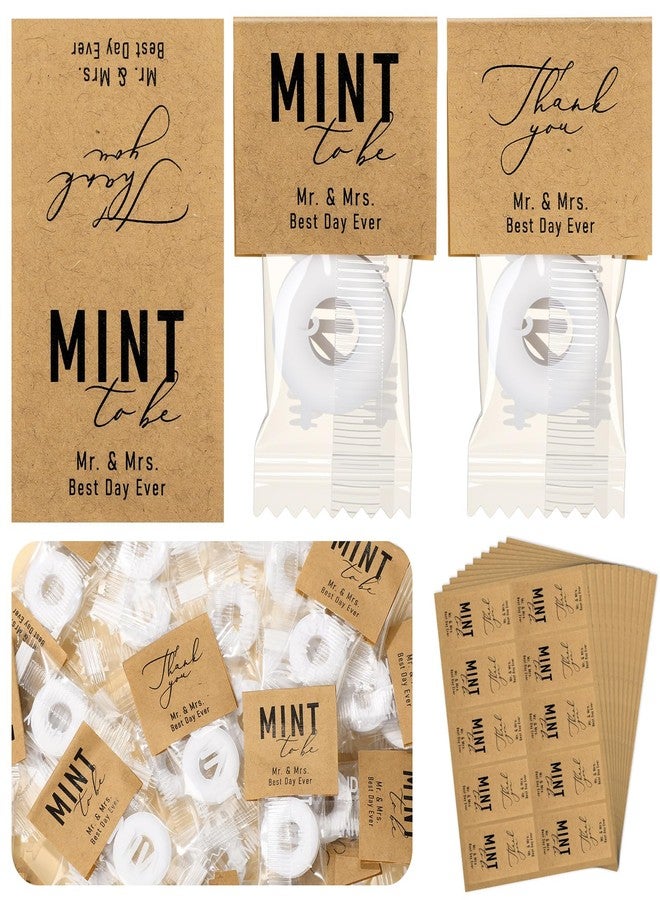 Marspark 200 Pcs Mint to Be Stickers Bulk Wedding Favors Labels Wedding Mints Stickers Bridal Shower Guests Favors Party Decorations, Without Mint - Image 1
