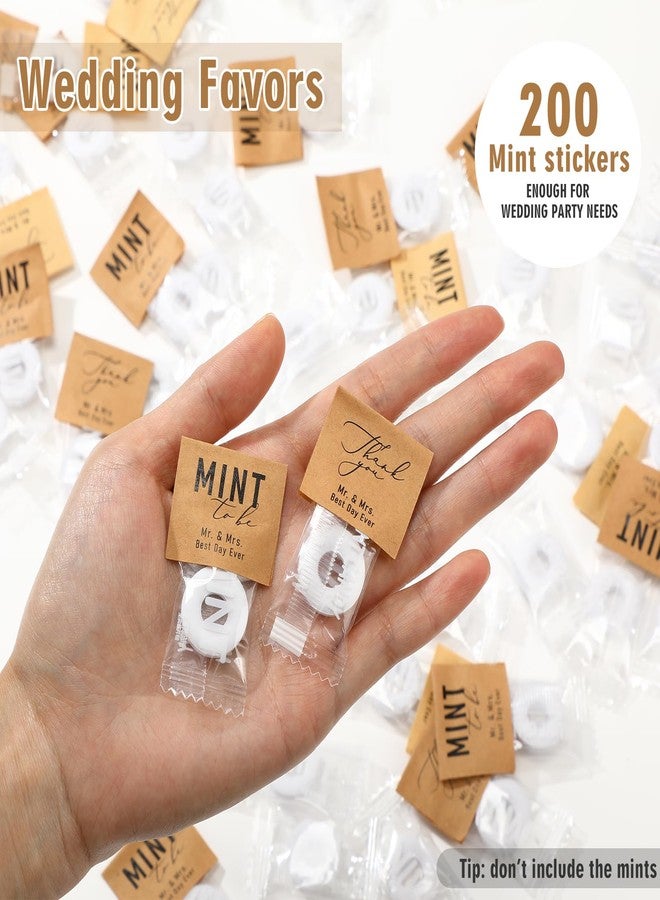 Marspark 200 Pcs Mint to Be Stickers Bulk Wedding Favors Labels Wedding Mints Stickers Bridal Shower Guests Favors Party Decorations, Without Mint - Image 4