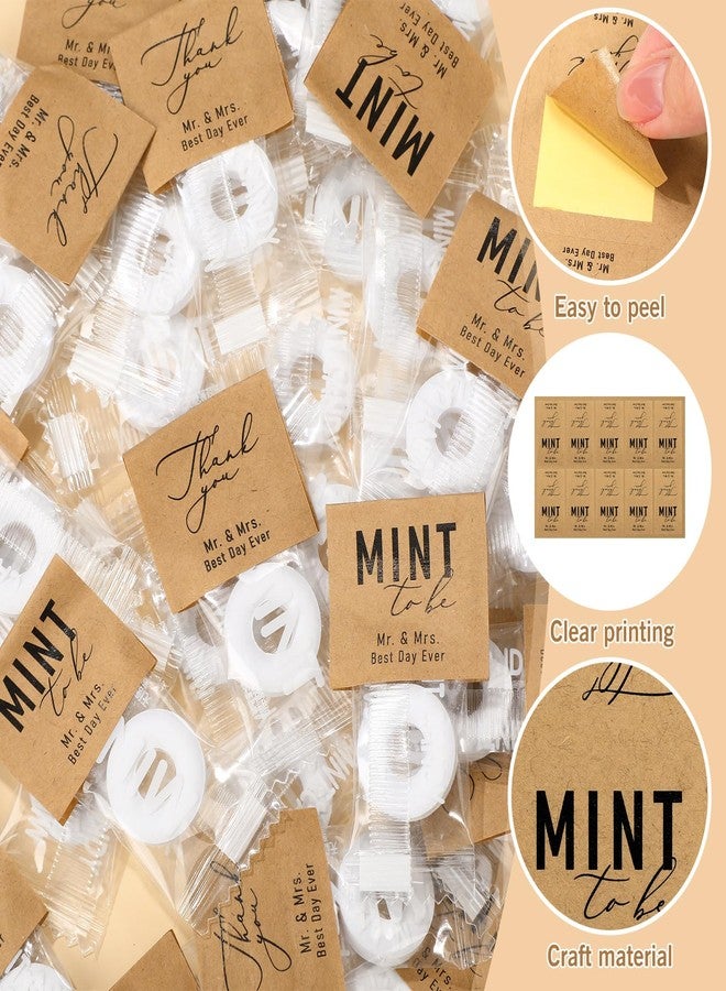 Marspark 200 Pcs Mint to Be Stickers Bulk Wedding Favors Labels Wedding Mints Stickers Bridal Shower Guests Favors Party Decorations, Without Mint - Image 3