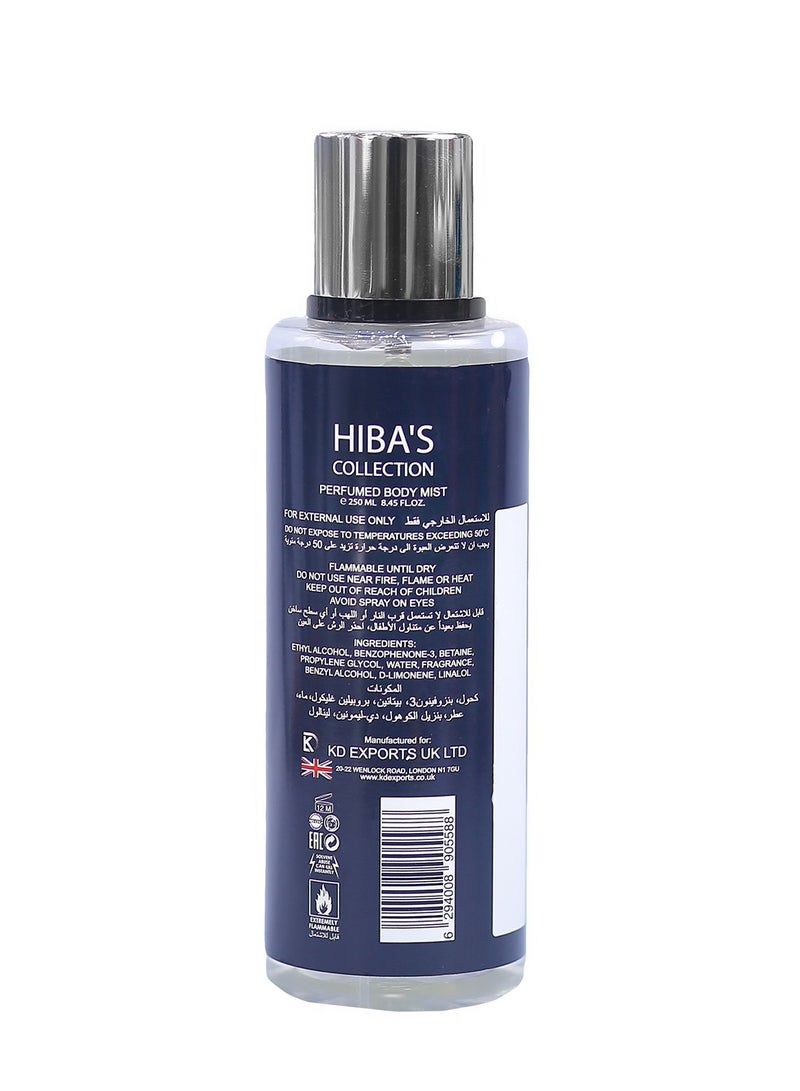 هيبا'ز كوليكشن رذاذ الجسم المعطر بلو دي بلو للرجال - عطر فاخر، 250 مل (8.45 أونصة سائلة) - رائحة منعشة تدوم طويلاً للاستخدام اليومي - Image 2