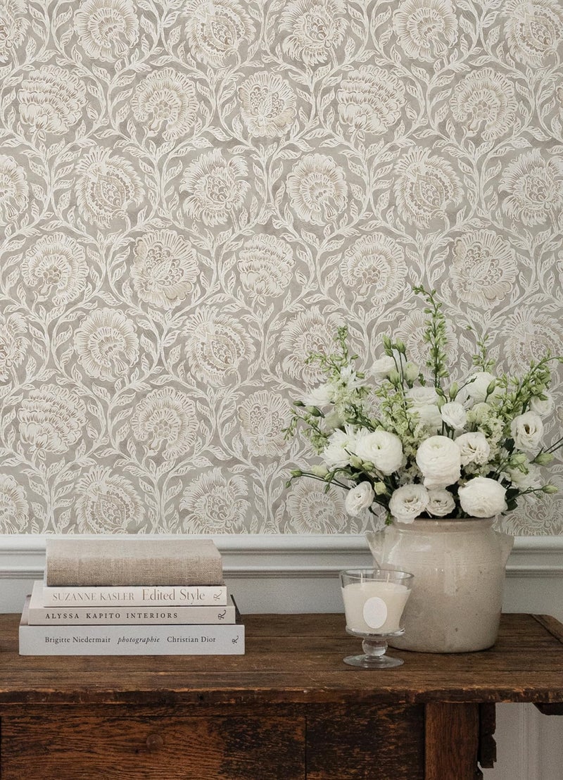 NuWallpaper Nabela Noor Home NuWallpaper Aliviya Peppercorn Peel and Stick Wallpaper, NNS6508 - Image 4