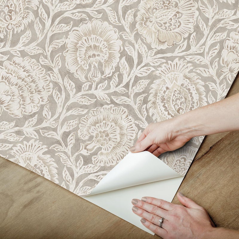 NuWallpaper Nabela Noor Home NuWallpaper Aliviya Peppercorn Peel and Stick Wallpaper, NNS6508 - Image 5