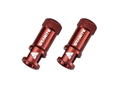 Granite Juicy Nipple Valve Cap with Valve Core Removing Function, Easy to Use Bike Tire Caps Dust Covers, Durable Alloy Tire Valve Cap (Red) - Image 1
