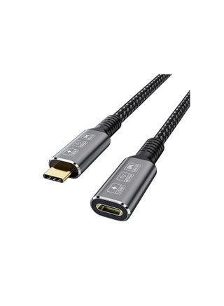 كابل تمديد USB4 بطول 0.8 متر – من نوع USB-C ذكر إلى أنثى – يدعم دقة 8K وشحن سريع 100 واط ونقل بيانات بسرعة 40 جيجابت – متوافق مع ثاندربولت والأجهزة الخارجية - pzsku/Z436DBAC6C7881FC4CC12Z/45/1751964993/45064583-dc6c-4bf7-b6d7-1a576fab3eec