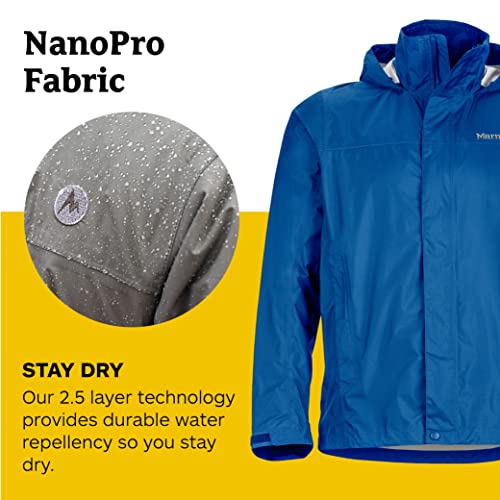 MARMOT Men's PreCip Eco Lightweight & Waterproof Rain Jacket, Blue Sapphire, Small - Image 3