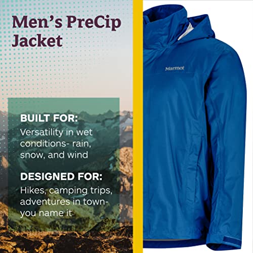 MARMOT Men's PreCip Eco Lightweight & Waterproof Rain Jacket, Blue Sapphire, Small - Image 2