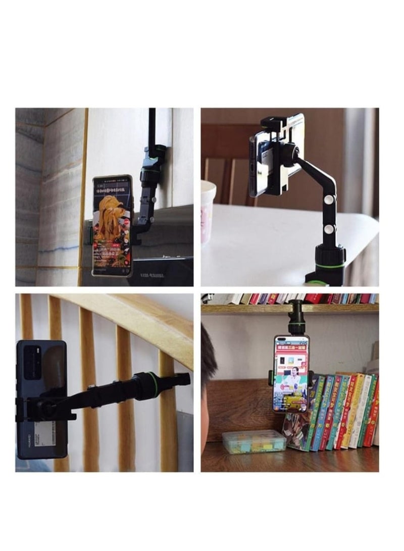 LOWHAT Car Mirror Phone Holder Mount, Multifunctional Pop Rearview Mirror Phone Holder Car Accessories 360° Car Rearview Mirror Mount Phone GPS Holder Cell Phone Stand for Car Desk - Image 2