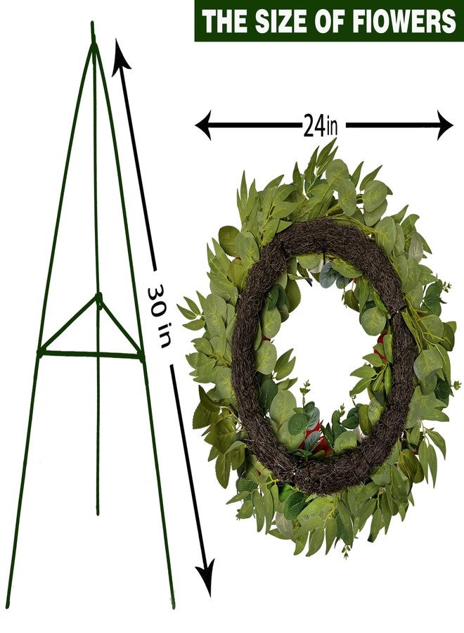 HENOMO Artificial Cemetery Wreaths with Stand Decorations for Grave, 24 Inch Memorial Flowers of Hydrangea Tulip Rose Wreath for Gravesite Wreaths,30 Inch High Easel - Image 3