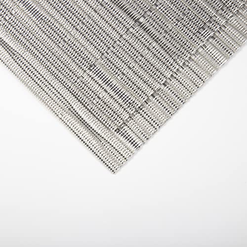 SLKQG Sliver Placemats Set of 4 - Easy Clean Modern Durable Washable Vinyl Place Mats - Heat Resistant Placemats for Kitchen Table - PVC Table Mats for Dining Table (Sliver, 4) - Image 4