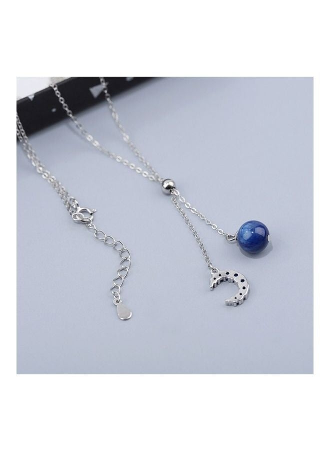xozgdovg S925 Sterling Silver Crystal Studded Pendant Necklace - Image 3