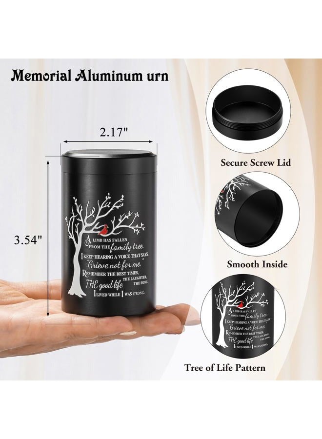 SOITIS Set of 4 Small Urns for Human Ashes Keepsake, 3.54 Inches Stainless Steel Mini Urns for Ashes, Cremation Urns for Women Men, Funeral Keepsake Burial Holder - Image 2