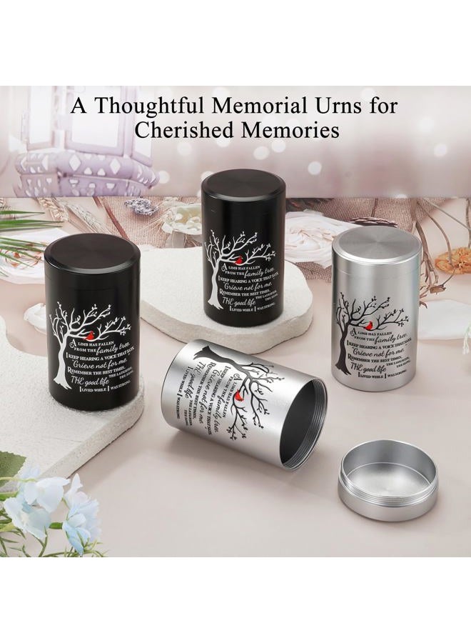SOITIS Set of 4 Small Urns for Human Ashes Keepsake, 3.54 Inches Stainless Steel Mini Urns for Ashes, Cremation Urns for Women Men, Funeral Keepsake Burial Holder - Image 5
