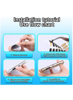 Generic Mobile Phone Dustproof Net Stickers Speaker Mesh Anti Dust Proof Adhesive Dust Sticker Universal Protect The Phone Trumpet Dustproof Net Accessories Gift Tweezers and Mobile Phone  - Image 3