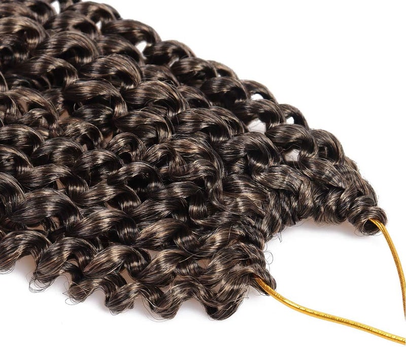 Dorsanee Ombre Honey Blonde Passion Twist Hair 14 Inch 7 Packs Water Wave Crochet Hair Long Bohemian Curly Braiding Hair for Butterfly Locs, Faux Locs, Boho Style Spring Twist Crochet Braids (T27#) - Image 4