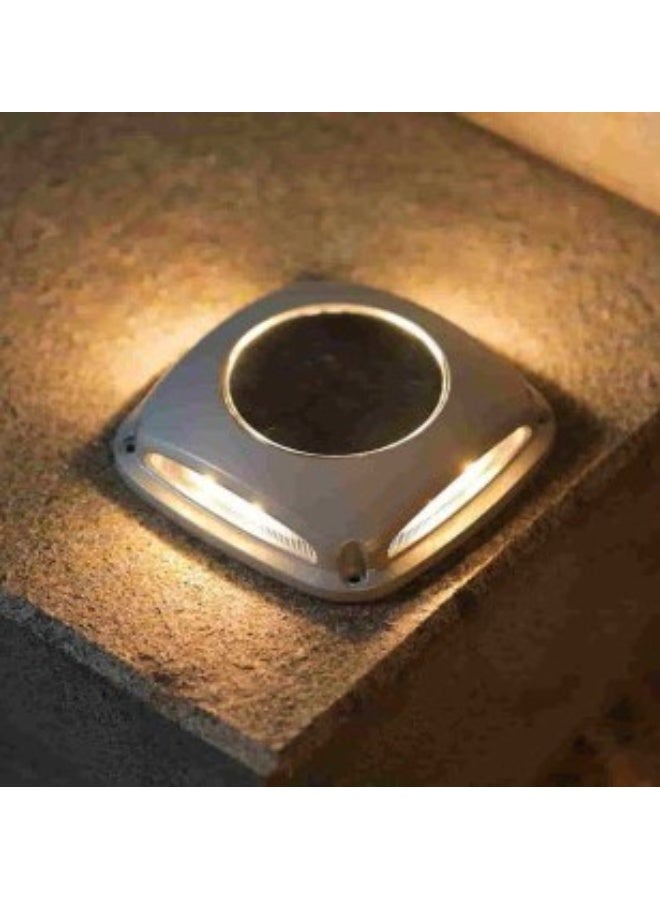 NEW STEP ELMARK Solar Driveway Light, IP44, Warm White, 4 Way Lighting Square Shape LED for Pathway, Yard, Garden and Porch - Image 3