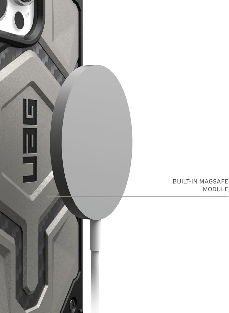 Urban Armor Gear UAG Monarch Pro MagSafe for iPhone 16 PRO Case Cover [25 Feet Drop tested] - Titanium  - Image 5