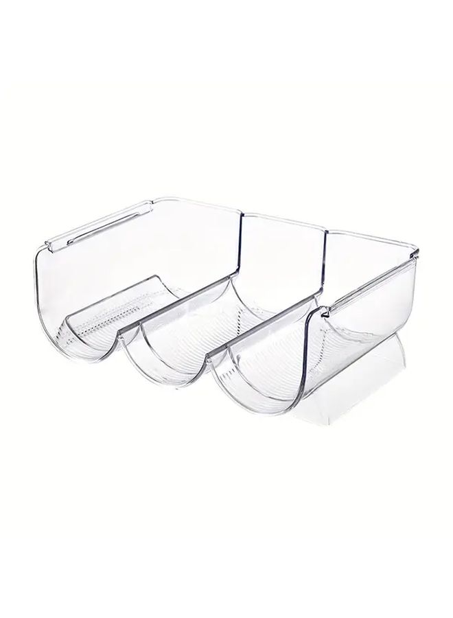 Clear Plastic Stackable Wine Bottle Rack 1 Grid Space Saving Storage Organizer - Image 4