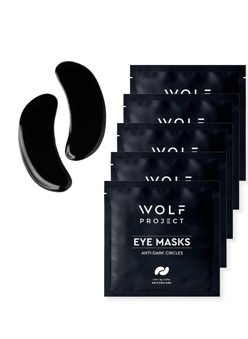 The Wolf Project Wolf Project Under Eye Patches (5 pairs) For Dark Circles, Puffy Eyes, and Wrinkles - With Caffeine, Vitamin C and Peptides. Under Eye Masks Reduce Tired Eyes And Under Eye Bags  - Image 3