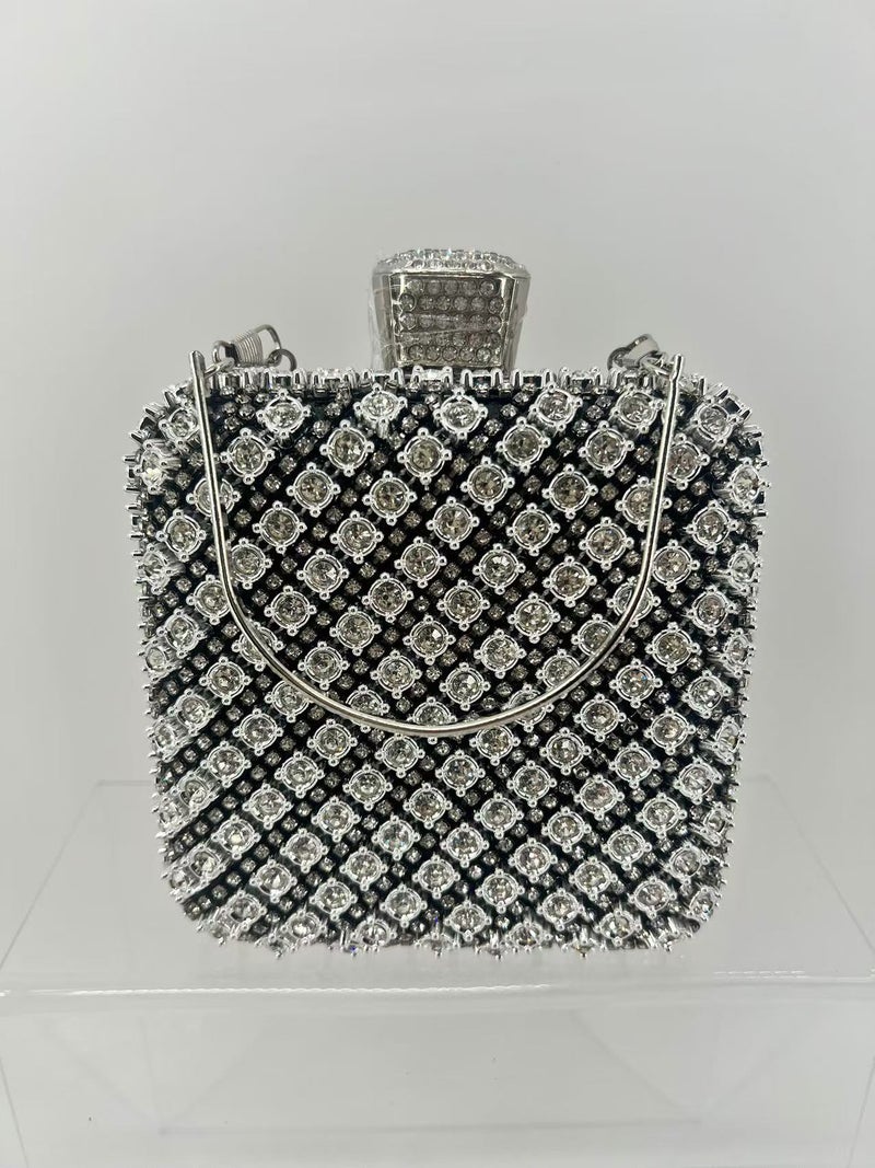 Fashion All-Match Diamond-Encrusted Evening Bag Celebrity Party Banquet Portable Evening Bag Crossbody Bag Dress Mobile Phone Bag - Image 1